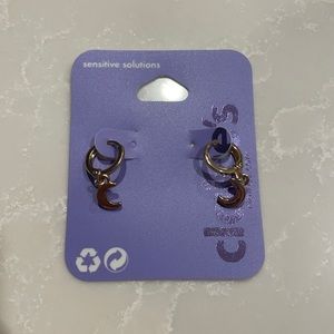Never worn moon earrings